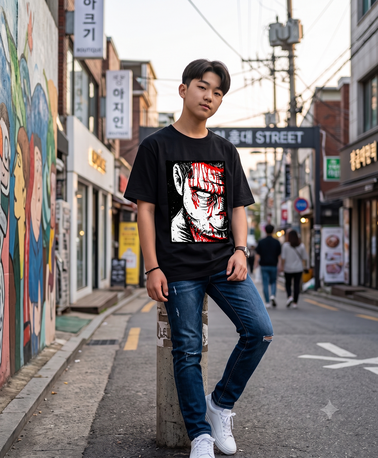 NAOYA "Bleeding Stitched Monster" Men's T-Shirt