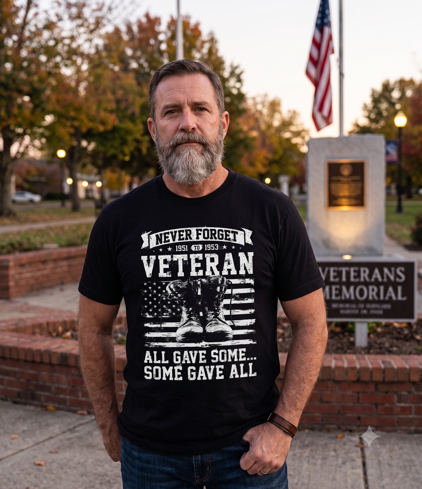 NAOYA "NEVER FORGET VETERAN 1951-1953" Men's T-Shirt
