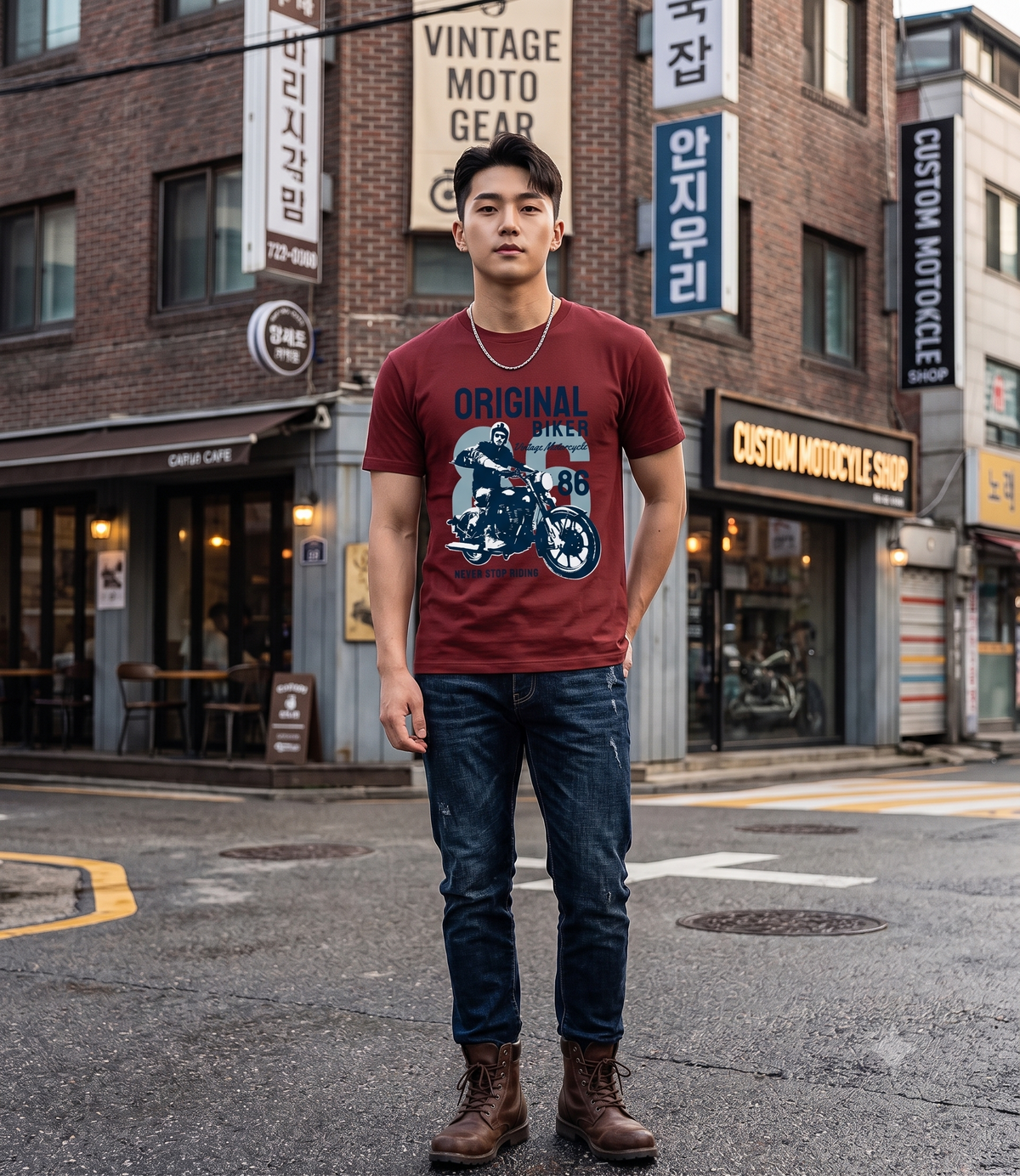 NAOYA "ORIGINAL BIKER 86" Men's T-Shirt